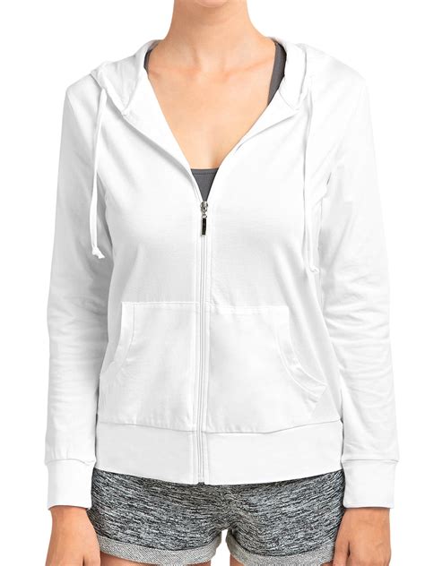 Thelovely Womens Lightweight Cotton Blend Long Sleeve Zip Up Thin