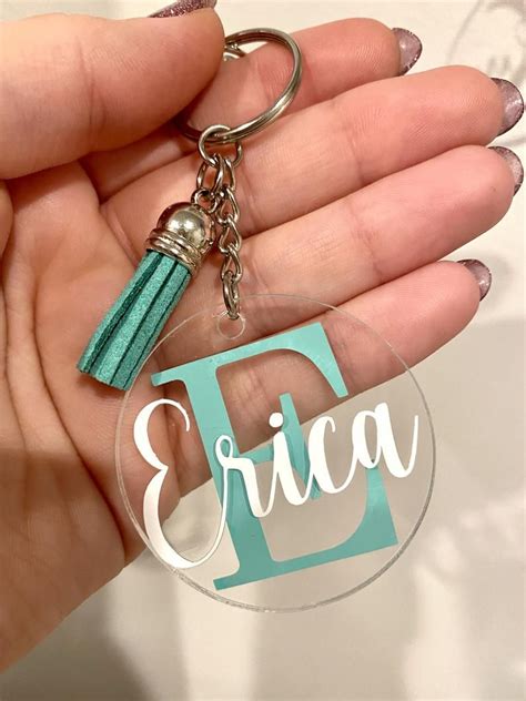 Personalized Acrylic Keychain Key Ring Personalized Ts Name