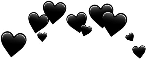 Black Heart Png Transparent Black Heart Emoji Png Purple And Black