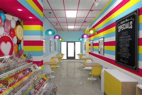 Sunny Ice Cream Shop Interior By Mindful Design Consulting Candy
