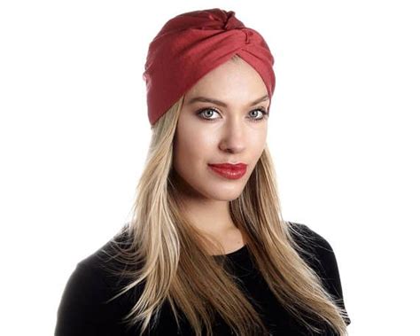 Winter Turban Adults Red Hat Hair Covering Chemo Turban Womens Full