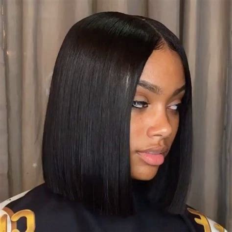 Weave Bob Hairstyles With Middle Part Weave Bob Hairstyles Long