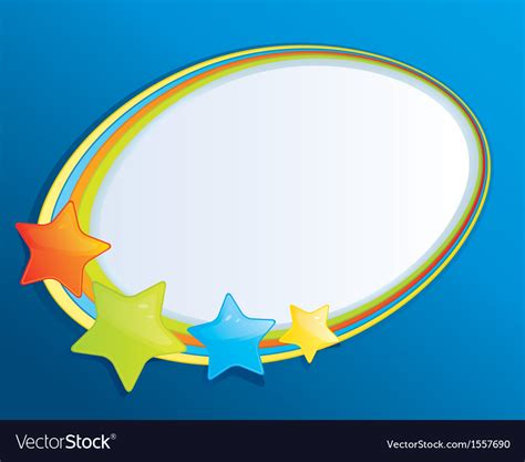 Bubble Speech With Stars Royalty Free Vector Image