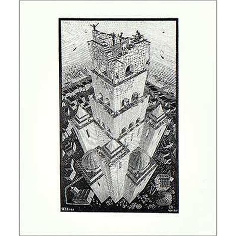 Tower Of Babel Laminated Poster By Mc Escher 22 X 26