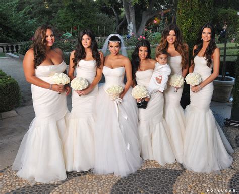 Kim Posed With Her Bridesmaids Sisters Khloé And Kourtney Kardashian