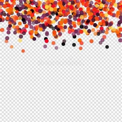 Confetti Polka Dot Halloween Background Orange Black Falling Paper