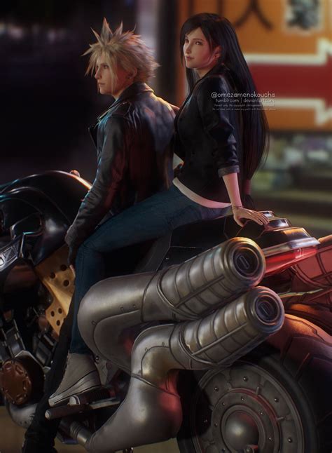Night Riders Cloud Strife And Tifa Lockhart From Final Fantasy Vii Remake Square Enix Fanart