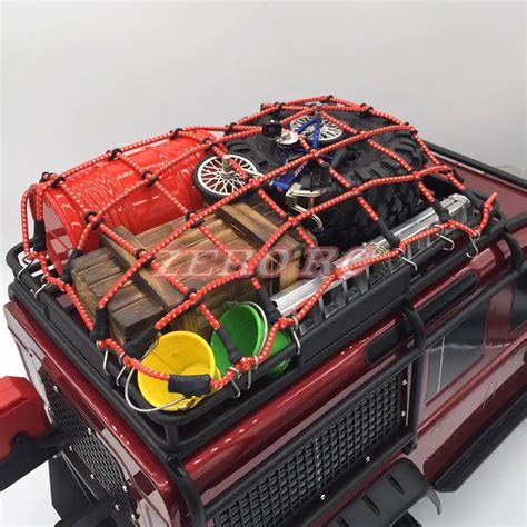 110 Scale Rc Rock Crawler Accessory Luggage Roof Rack Net Red For D90