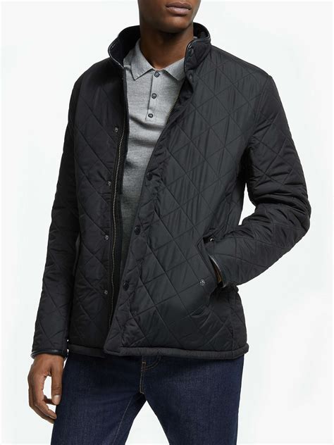 Barbour Powell Quilted Jacket Black At John Lewis And Partners