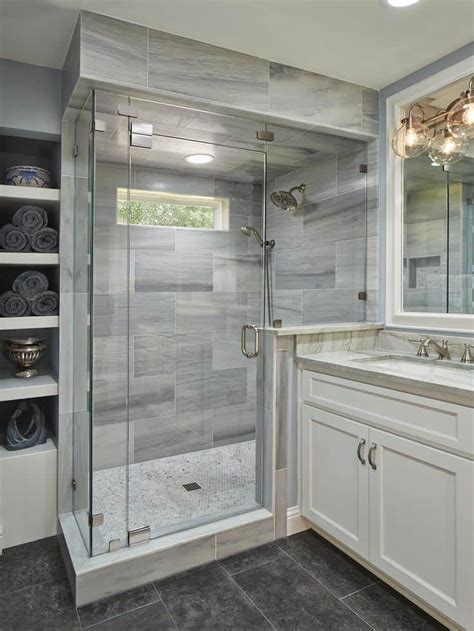 Grey And White Shower Tile Designs Best Design Idea