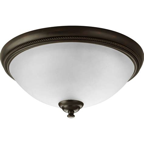 Progress Lighting Pavilion Collection 2 Light Antique Bronze Flushmount