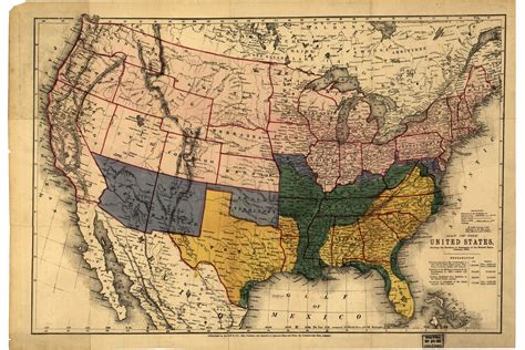 Union Territory Antique Civil War Map 1864 Ebay