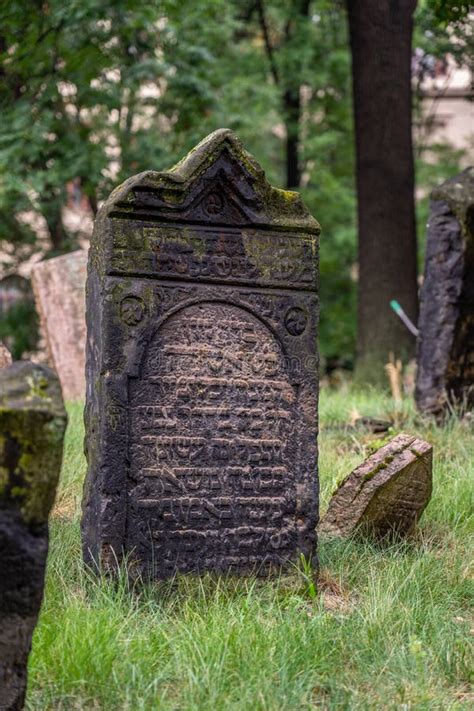 Old Jewish Cemetery Prague In Czech Republic Stock Image Image Of