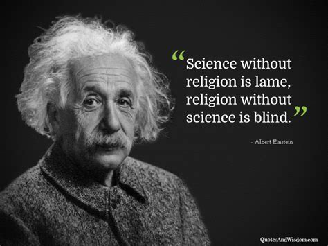 Quote Albert Einstein Science Without Religion