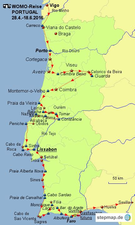 Encontra informações sobre o clima, as condições das estradas, rotas com instruções de. StepMap - Portugal - Landkarte für Portugal