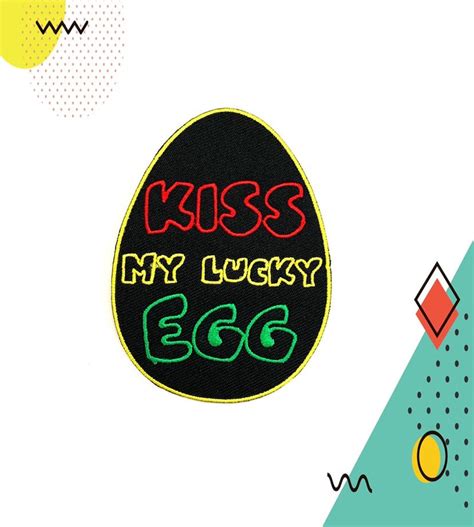 35 Cool Runnings Kiss My Lucky Egg Iron On Patch Etsy