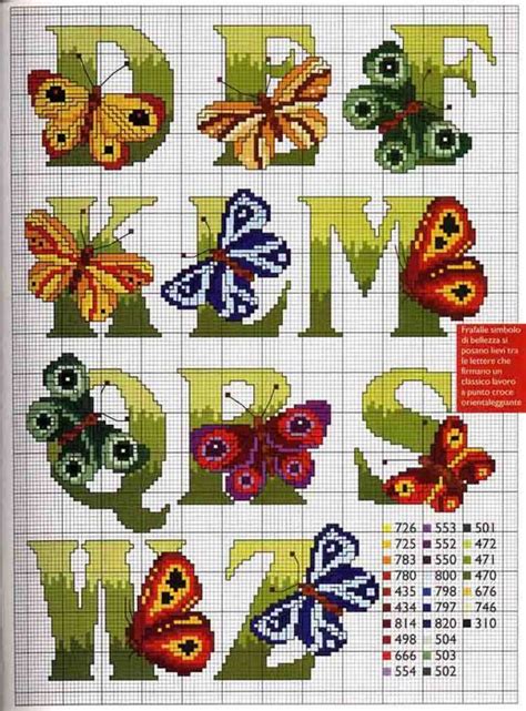 Butterfly Alphabet Cross Stitch