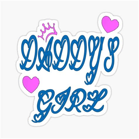 Daddy S Girl Pink Sticker For Sale By Gabycool89 Redbubble