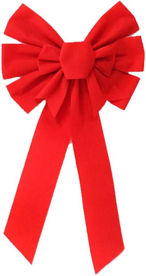 Christmas Red Large Bowknot 20 By 10 Looped Waterproof