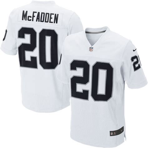 Men's Nike Oakland Raiders 20 Darren McFadden Elite White NFL Jersey