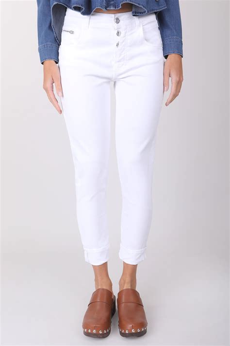 Blue Fire Jeans Gigi Tapered Total White Mode Wendeln Shop