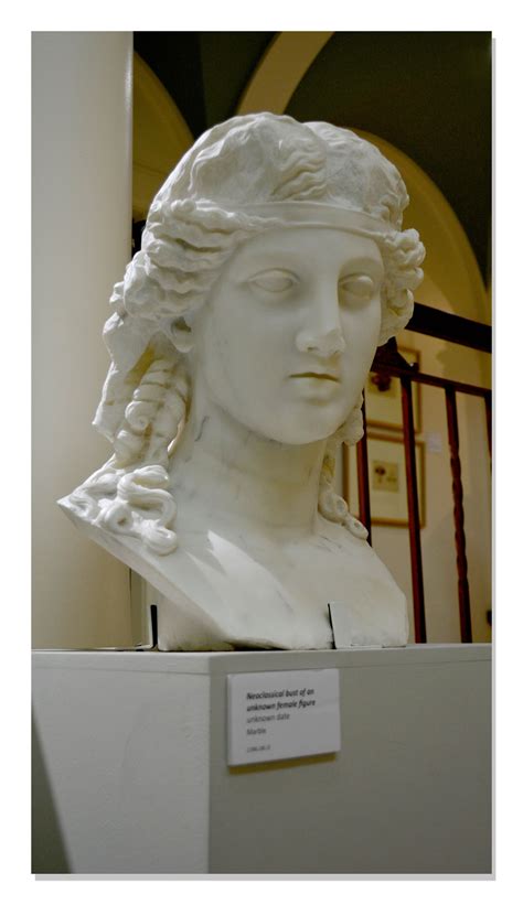 Neoclassical Bust Of Unknown Female In Marble Perth Scotland Statue