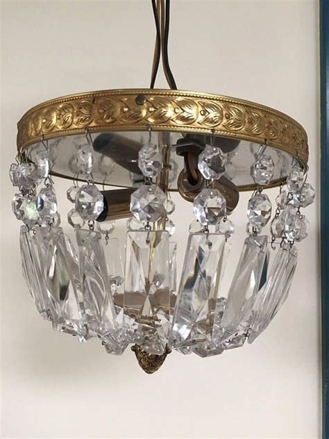 Find something extraordinary for every style, and enjoy free delivery on most items. Vintage Petite Brass Crystal Flush Mount Chandelier Foyer ...