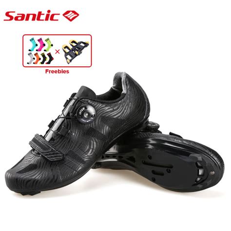 Santic Men Cycling Shoes For Road Bike Shoes Nylon Sole Atop Lacing