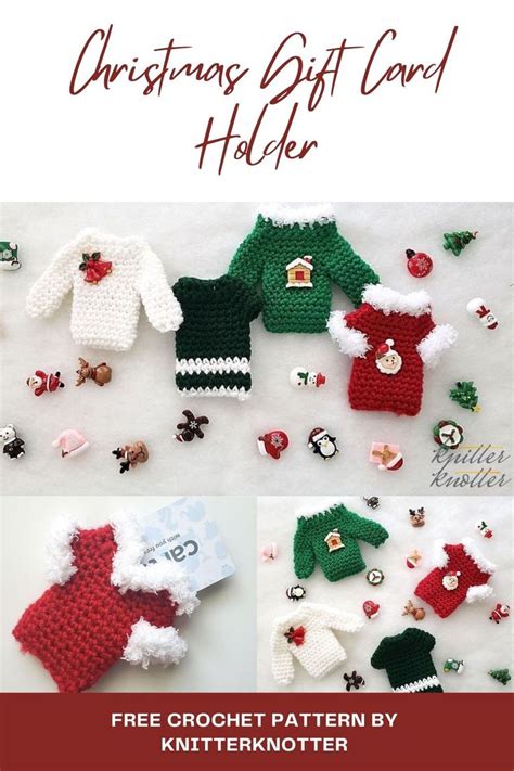 Christmas T Card Holder Free Crochet Pattern By Knitterknotter