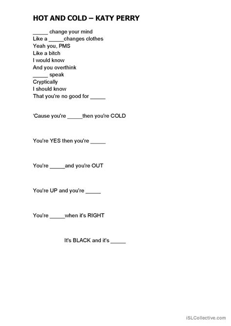 antonym song and nursery rhym…: English ESL worksheets pdf & doc