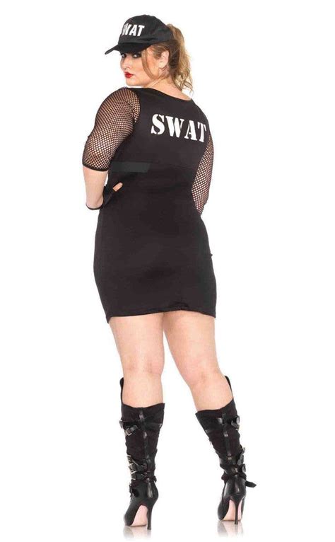 Sexy Plus Size Swat Team Costume Womens Swat Officer Costume