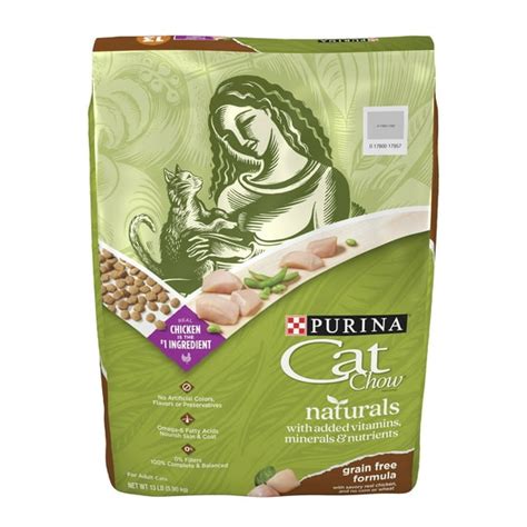 Purina Cat Chow Natural Grain Free Dry Cat Food Naturals With Real Chicken 13 Lb Bag 13 Lb