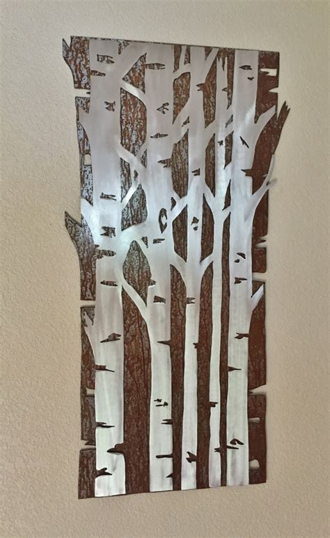 Metal Wall Art Aspen Tree Forest T For The Couple Wedding T