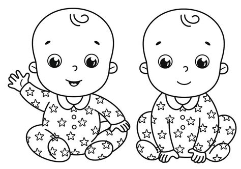Dibujos de Bebé y Chupete para Colorear para Colorear Pintar e