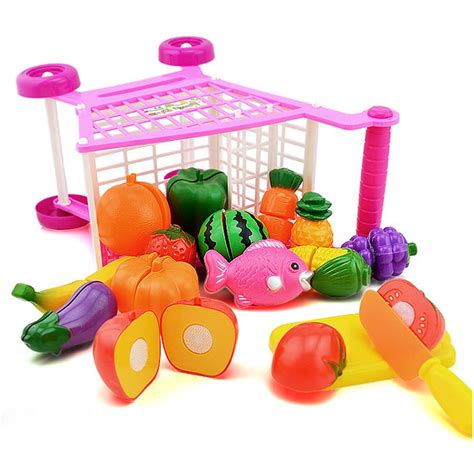 Mini Shopping Cart Toy Furniture Plastic Shopping Basket