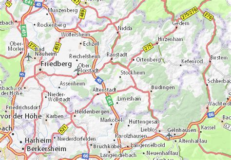 Michelin Landkarte Glauberg Stadtplan Glauberg Viamichelin