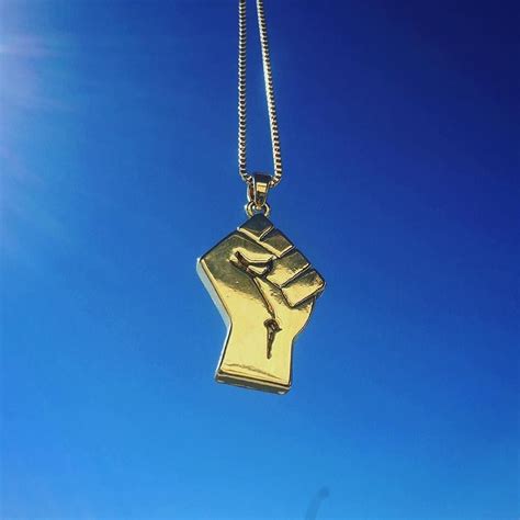 Power To The People 14k Gold Raised Fist