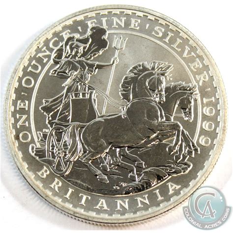 Operating under the legal name the royal mint limited,. Royal Mint Issue: 1999 Great Britain 1oz Fine Silver Britannia (lightly toned). Tax Exempt
