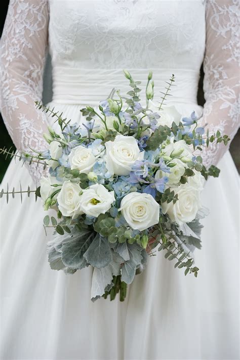 Light Blue And White Bridal Bouquet Bridal Bouquet Blue Hydrangea