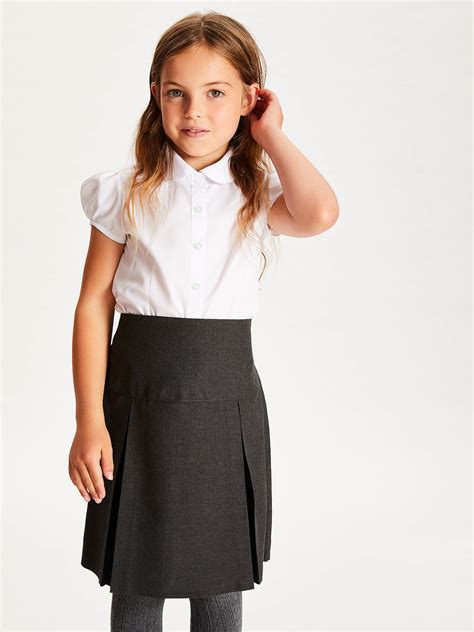 John Lewis And Partners Girls Easy Care Cap Sleeve School Blouse Pack