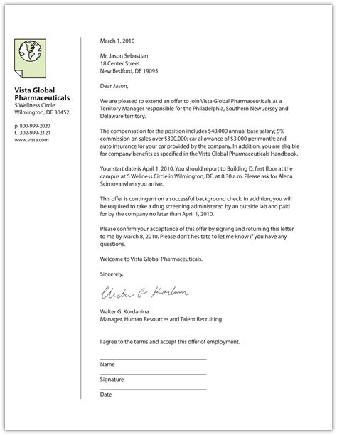 Employment Offer Letter Template California Danettefo - vrogue.co