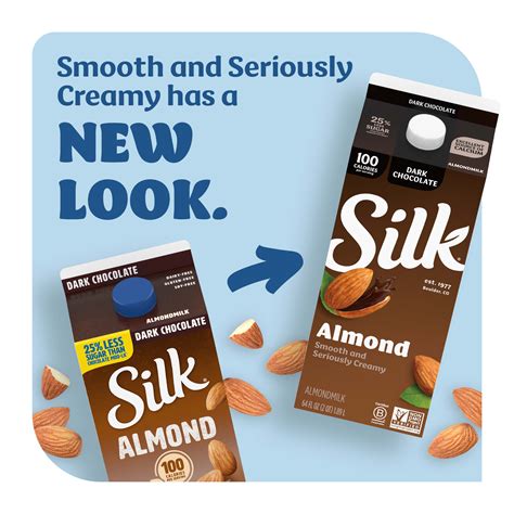 Silk Almond Milk Dark Chocolate Dairy Free Gluten Free 64 Fl Oz