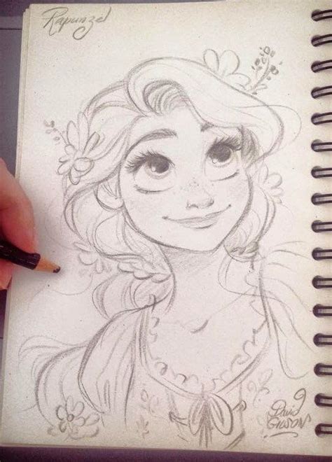 Rapunzel Disney Sketches In 2019 рисование девушек рисунки Disney