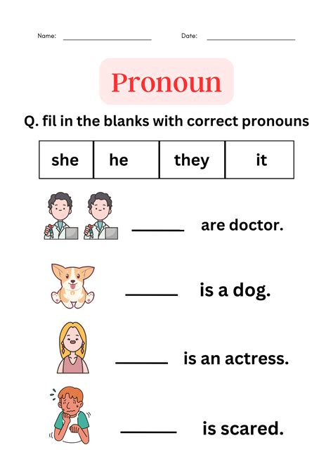 Pronoun Worksheets For Grade 1 2 3 Made By Teachers