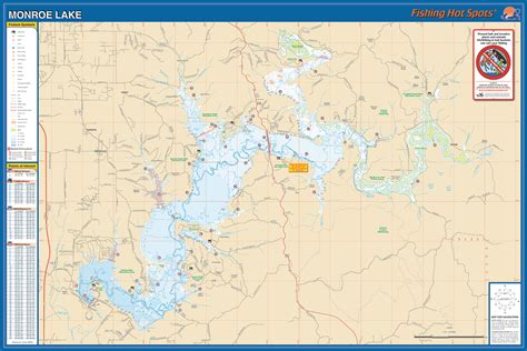 Monroe Lake Fishing Map