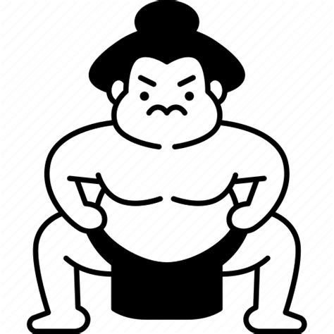Sumo Wrestler Fighting Japanese Culture Icon Download On Iconfinder