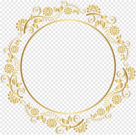 Anda dapat menyalin, memodifikasi, mendistribusikan dan melakukan pekerjaannya, bahkan untuk tujuan komersial, tanpa meminta izin. Deco Frame Perbatasan Emas Bulat, bingkai hiasan bunga ...