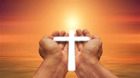 Religion Faith Cross Light Hand Trust God Pray Prayer Peace