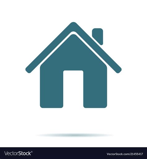 Blue Home Icon Isolated On Background Modern Flat Vector Image