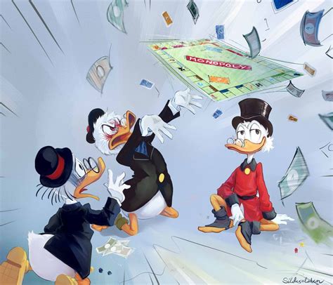 Three Cartoon Characters Dressed As Donald Duck And Goofy Duck With